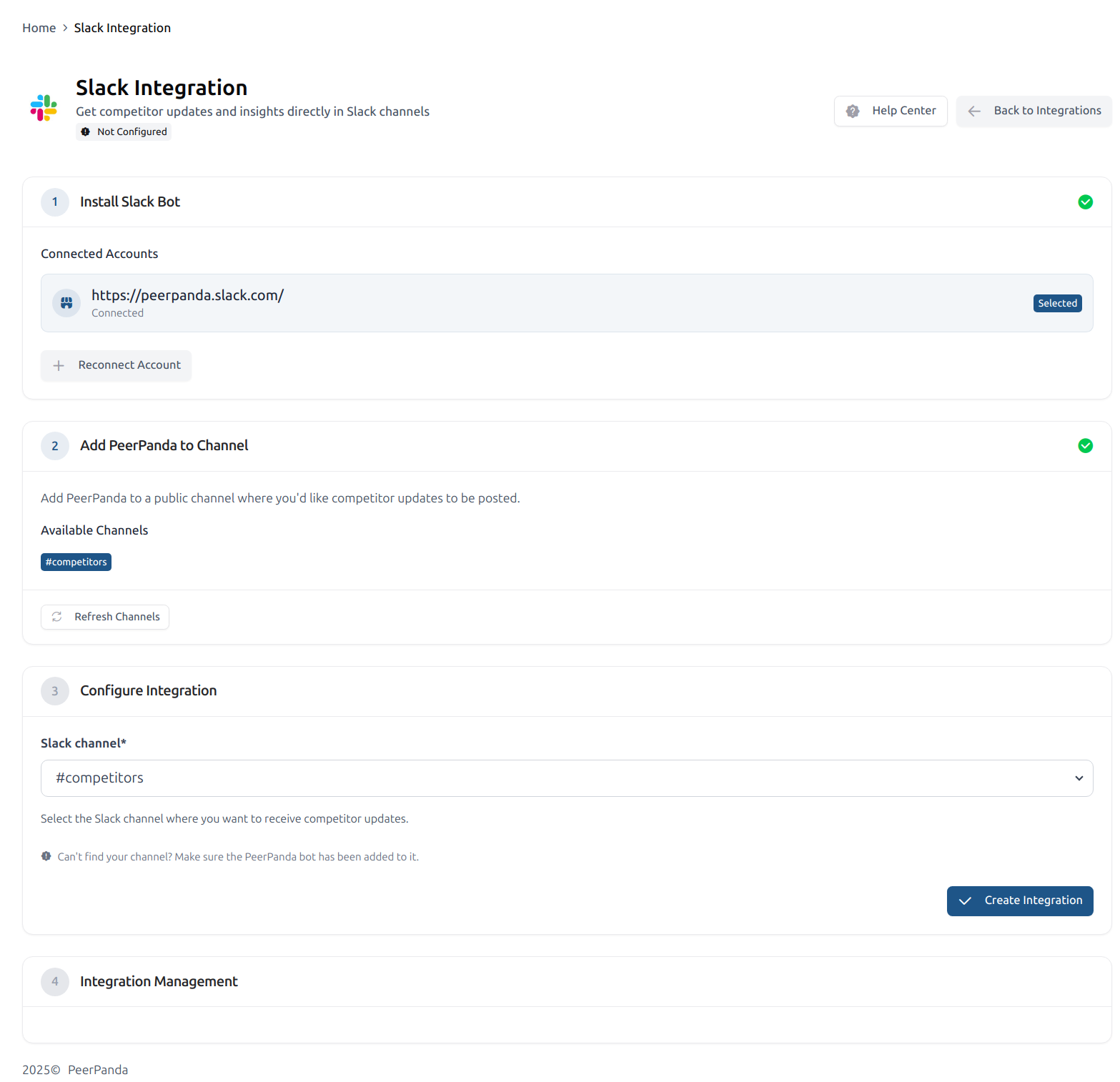 Slack Integration Setup